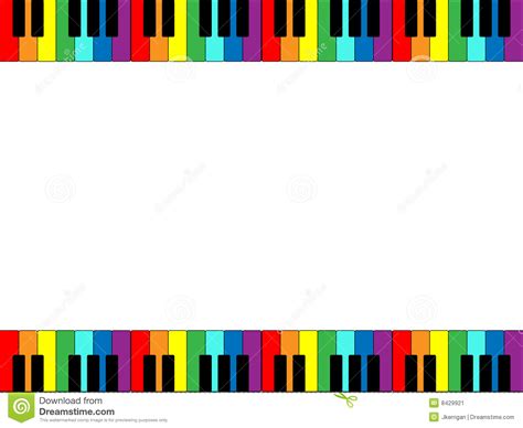 Piano Keyboard Border Cartoon Vector 8429921