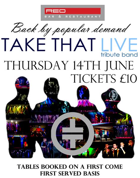 Take That Live Tribute Band At Red Bar And Restaurant Weybridge Surrey