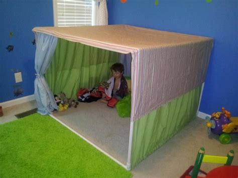 Forttent Made From Pvc Pipe And Sheets Diy Kids Tent Diy For Kids