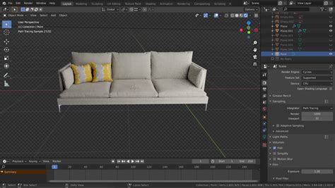 Artstation Realistic Blender Sofa Resources