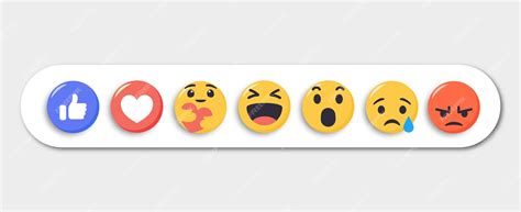 Premium Vector Collection Of Emoji Reactions For Social Media