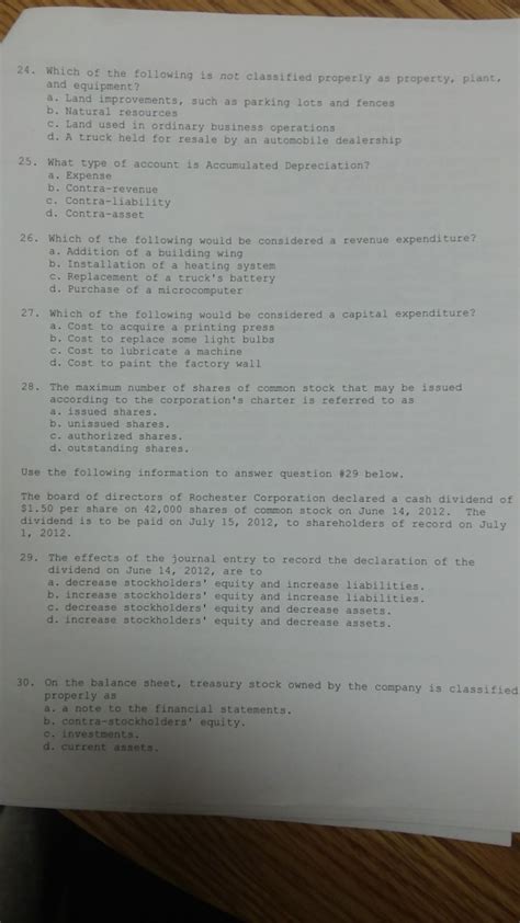 Solved: 24. Which Of The Following Is Not Classified Prope ...