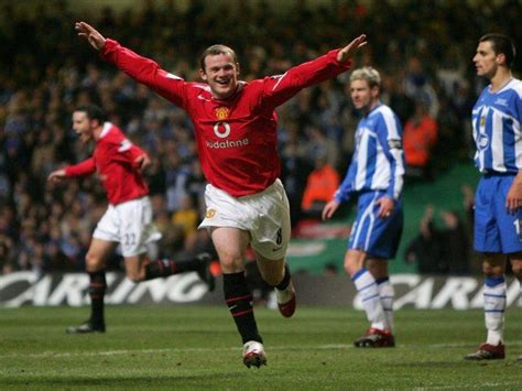 Wayne Rooney Manchester Unitedcelebrates Scoring In 2006 League Cup Final