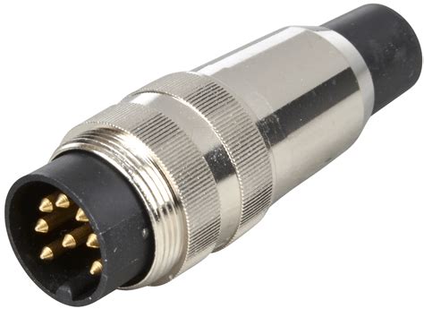 Lum 0338 08 Plug Round Connector Straight Ip 40 8 Pin Short At