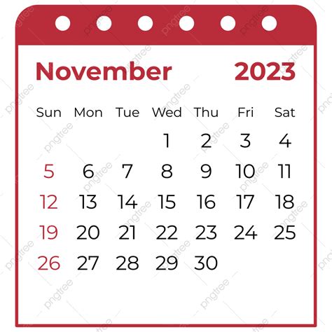 Gambar Kalender November 2023 Kalender November Bulan Png Dan Vektor