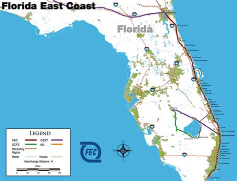 Detailed Map Of Florida East Coast