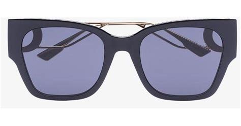 dior synthetic 30montaigne square sunglasses in black lyst