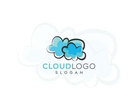 Cloud Stylish Logo Designblue Sky Cloud Vector Logo Design 7720412