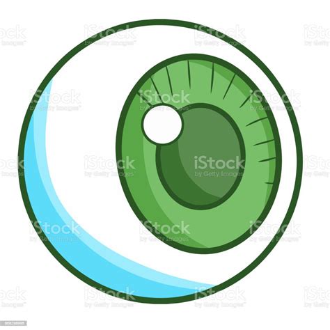 Cute Green Eyeball Stock Illustration Download Image Now Abstract