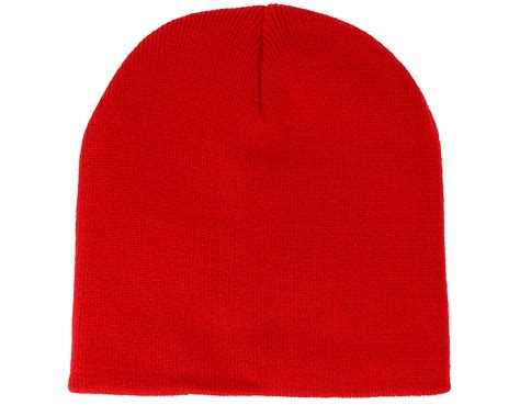 Knitted Short Classic Red Beanie Beanie Basic Beanies