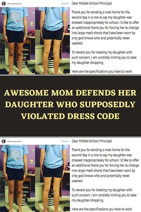Awesome Mom Defends Her Daughter Who Supposedly Violated Dress Code Artofit
