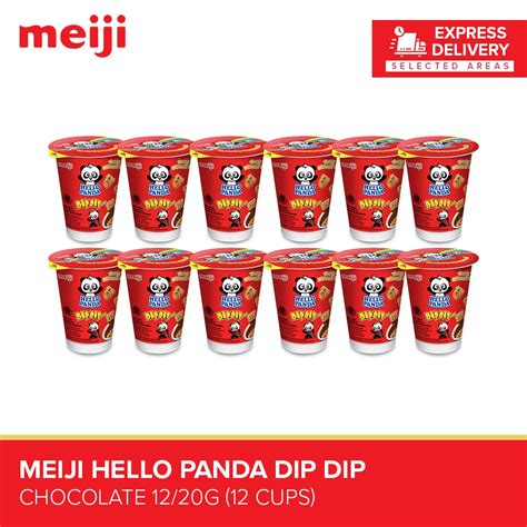 Meiji Hello Panda Dip Dip Chocolate 1220g 12 Cups Express Delivery