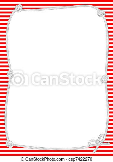 Nautical Knotted Rope Border Rope Frame Suitable For Announcements