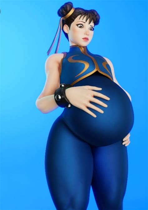 Chun Li Capcom Street Fighter Tagme 1girl 3d Pregnant Solo