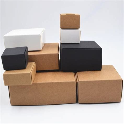 Handmade, no chemicals, essential oils as seen: White/Black/Kraft box for packaging 50pcs/lot Brown ...