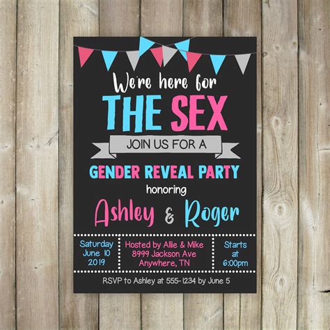 Pin By Haley Teltschik On Gender Reveal Gender Reveal Themes Gender Reveal Party Invitations