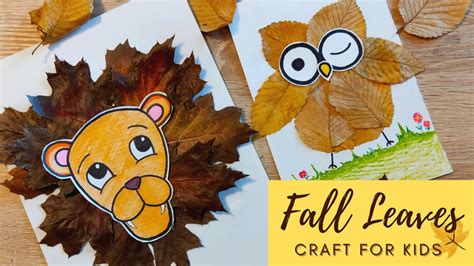 Leaf Craft Ideas For Kids Craft Using Leaves Leaf Art Easy Youtube