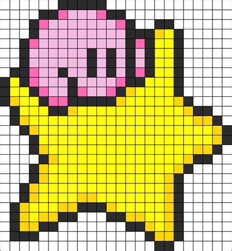 Kirby Star Dreamland Kandi Pattern Pixel Art Pattern Pixel Art