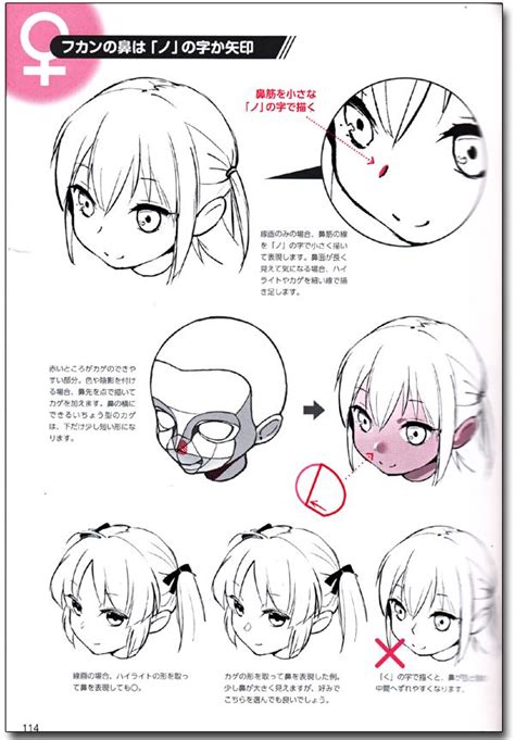 How To Draw Manga Female And Male Faces Reference Book