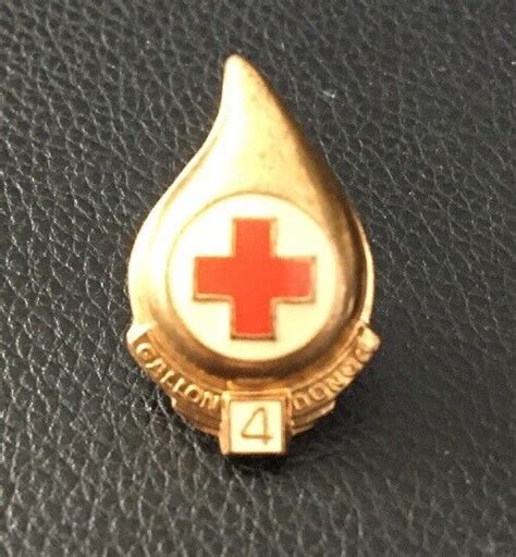 Red Cross Blood Donor 4 Gallon Donor Lapel Hat Pin 34 Ebay