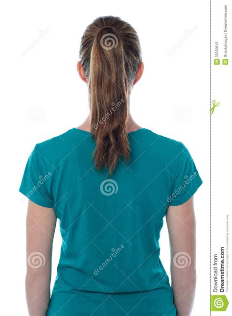 Back Pose Of A Woman Facing The Wall Stock Photo Image Of Posing