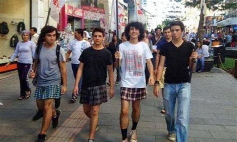 Turkish Men Don Skirts To Protest Violence Against Women