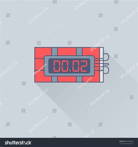 Dynamite Bomb Countdown Timer Vector Vector Stock Vector (Royalty Free