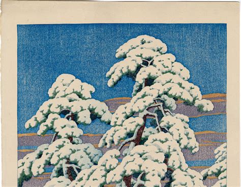 hasui 巴水 clearing after snow in the pines 松の雪晴 sold egenolf gallery japanese prints