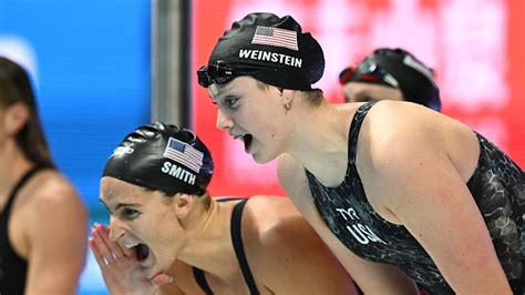 Us Swimming Championships 2023 Katie Ledecky Out Touched By Claire Weinstein In 200m Free