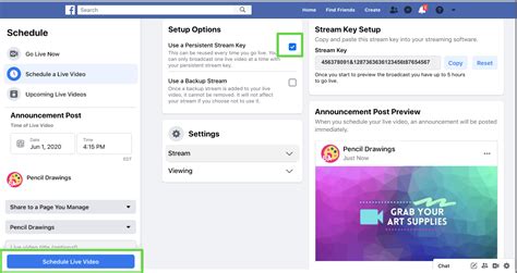Next, ensure that use stream key is selected in the get started field. Connect to a scheduled Facebook Live Event with a ...