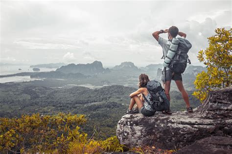 Hikers On The Mountain Stock Photo - Download Image Now - iStock