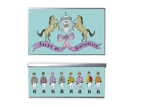 Biscuiteers Royal Ascot Racecourse Branded Biscuit Tin T Run For The