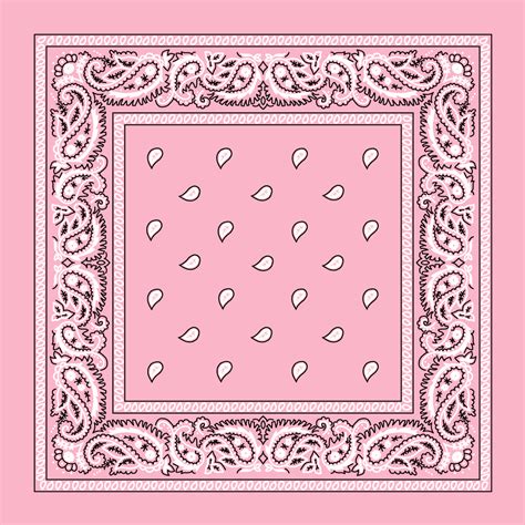 Light Pink Paisley Bandana Single Piece 22x22