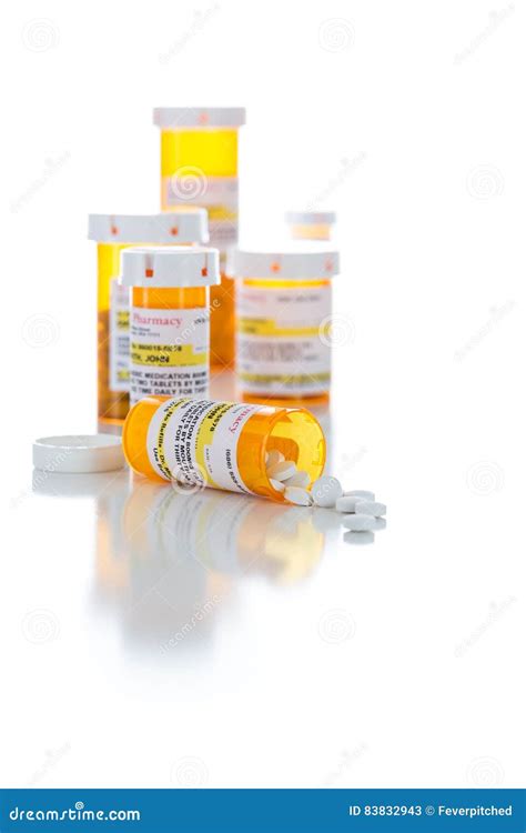 Botellas No Propietarias De La Prescripción De La Medicina Y Píldoras