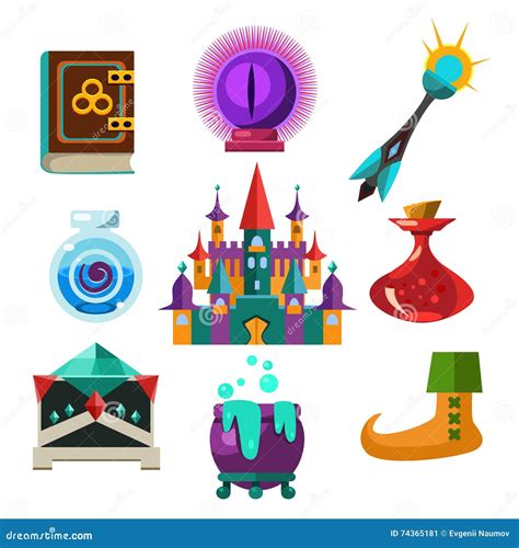Collection Of Fairy Tale Elements Stock Illustration Illustration Of