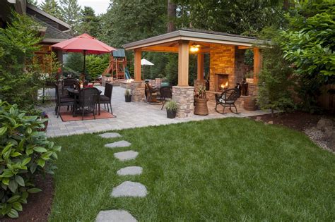 Landscape Gas Fireplace Paradise Restored Landscaping Backyard