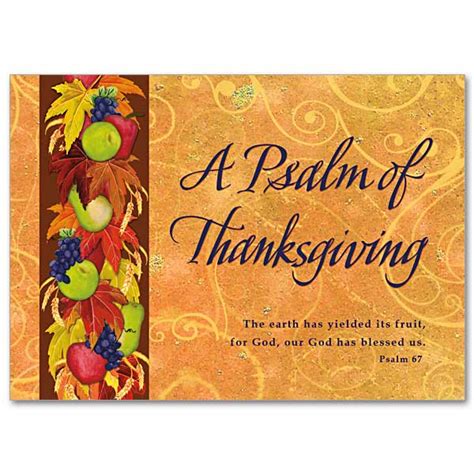 A Psalm Of Thanksgiving Thanksgiving Card