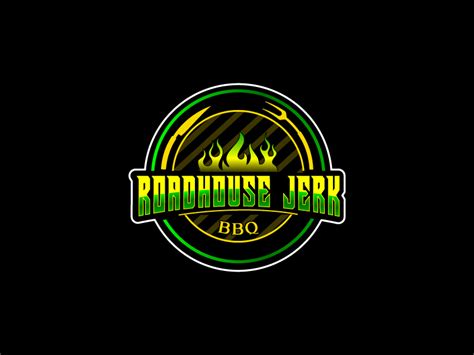 roadhouse jerk logo design 48hourslogo