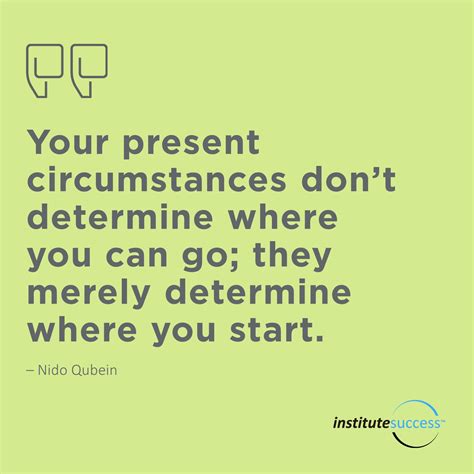 Your Present Circumstances Dont Determine Where You Can Go They