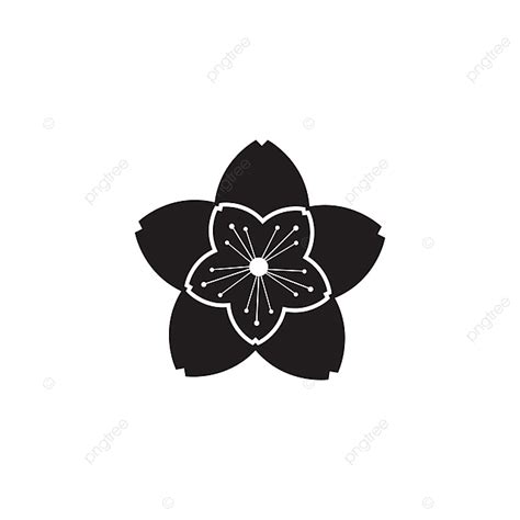 sakura flower silhouette png free sakura flower icon logo vector template japanese asia