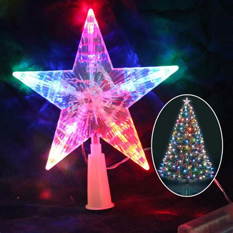 Christmas Tree 3d Star Topper Light Up Battery Operated Xmas Twinkle