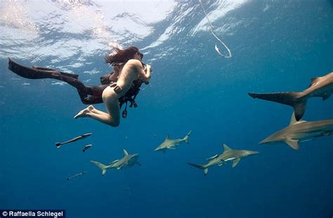 South African Free Diver Swims NAKED Just Inches From Deadly Sharks Daily Mail Online