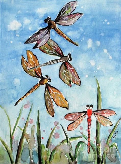 Dragonfly Watercolor Painting Dragonflies Canvas Print Canvas Art By