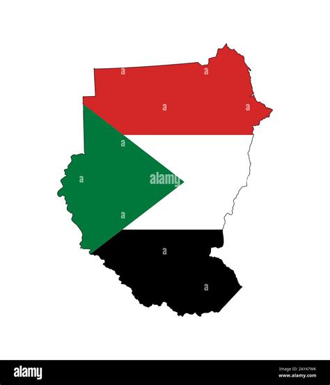 mapa de la bandera de sudán fotografía de stock alamy