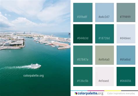Sea Sky Coastal And Oceanic Landforms Color Palette