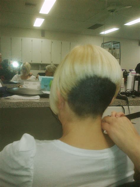 Love The Dark Nape With The Bleached Blonde Front Short Stacked Bob