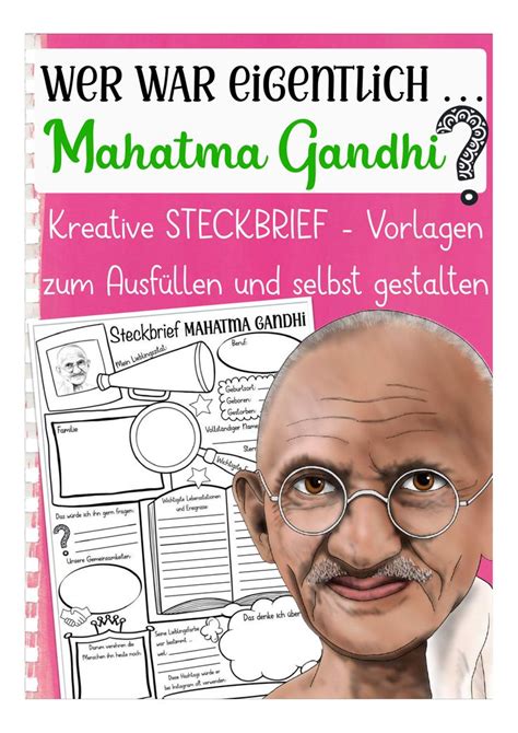 Steckbrief Von Mahatma Gandhi