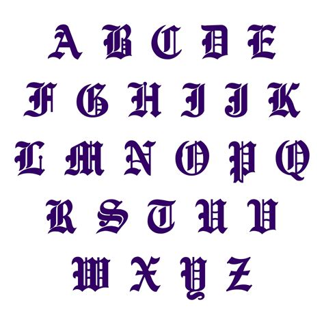 Old English Alphabet Wkcn