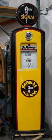 Bennett Go Farther Signal Gasoline Gas Pump With Globe Musser Bros Inc