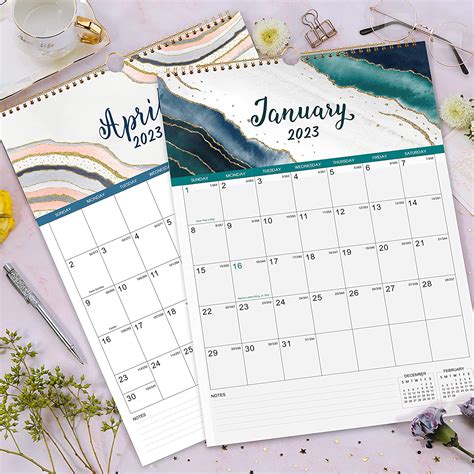 Buy Calendario 2023 12 Calendario Mensual De Pared 2023 Con Papel